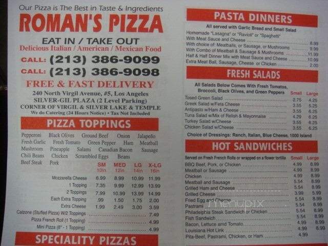 Roman S Pizza - Los Angeles, CA