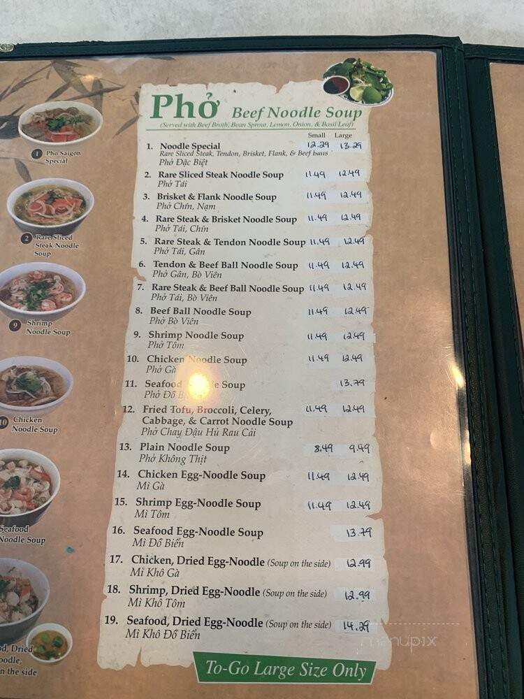 Saigon Bistro - Torrance, CA menu_pic