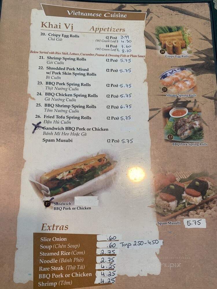 Saigon Bistro - Torrance, CA menu_pic