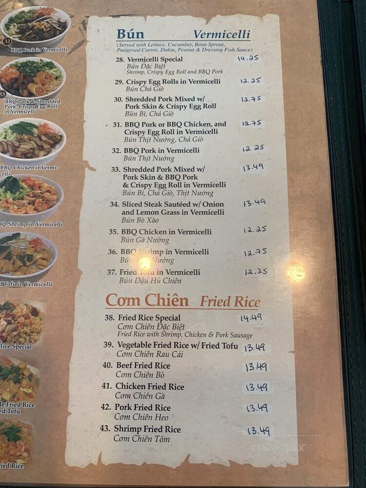 Saigon Bistro - Torrance, CA menu_pic