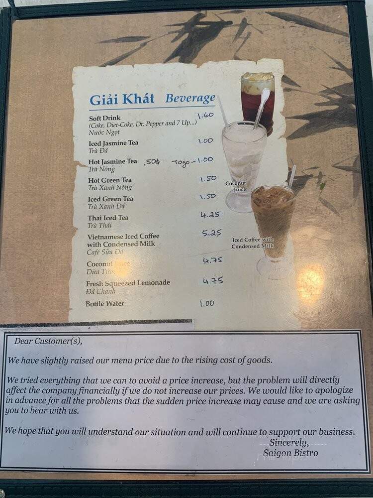 Saigon Bistro - Torrance, CA menu_pic