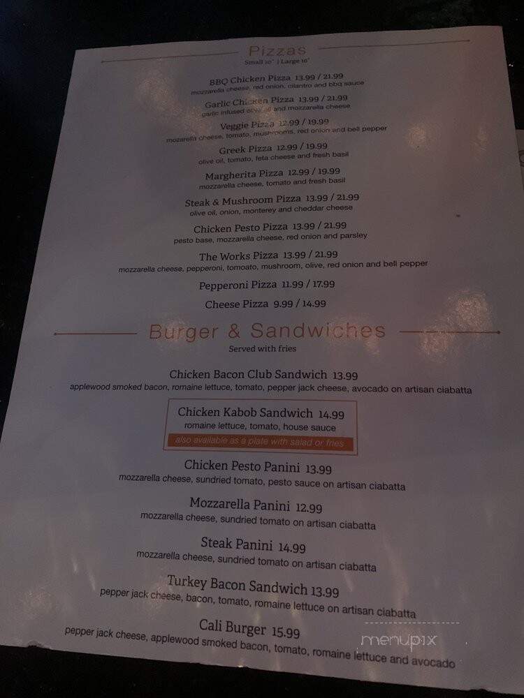 Hookah Lounge - Glendale, CA menu_pic