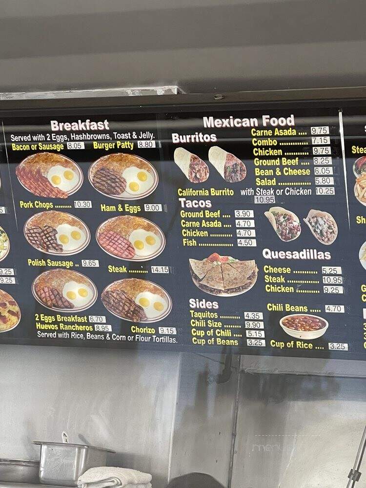 Steve's Char Burgers - Torrance, CA menu_pic