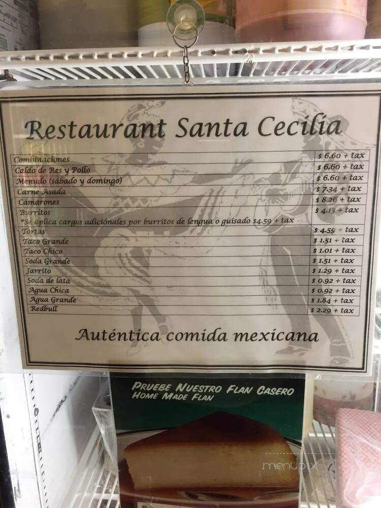 Restaurant St Cecilia - Los Angeles, CA menu_pic