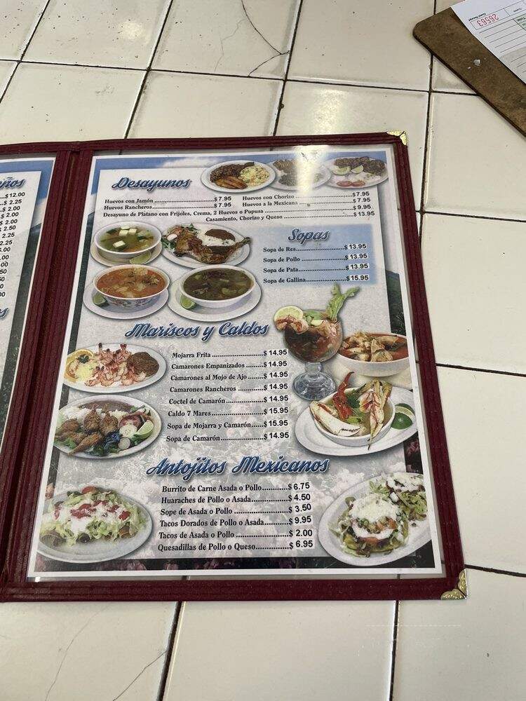 La Flor Blanca Restaurant - Los Angeles, CA menu_pic