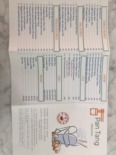 Pan Tan - Tujunga, CA menu_pic