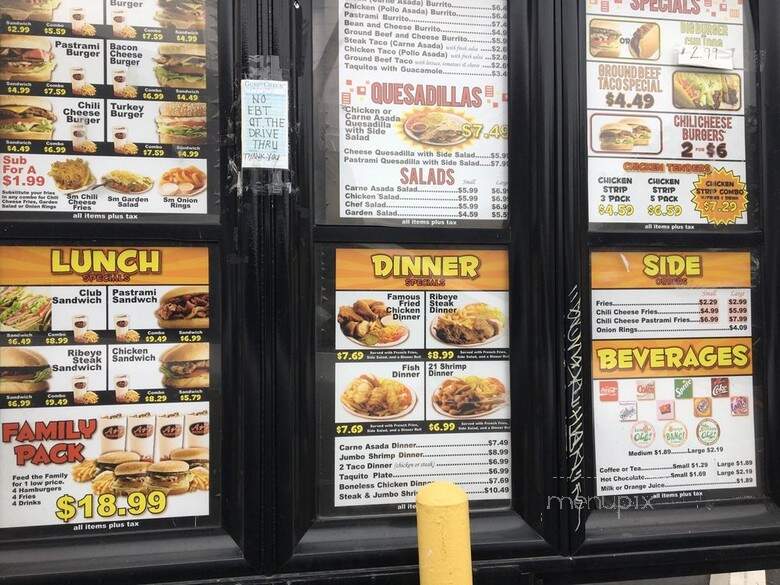 A & T Burger - Los Angeles, CA menu_pic