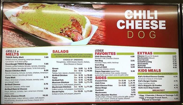 Tom's Burgers - Carson, CA menu_pic