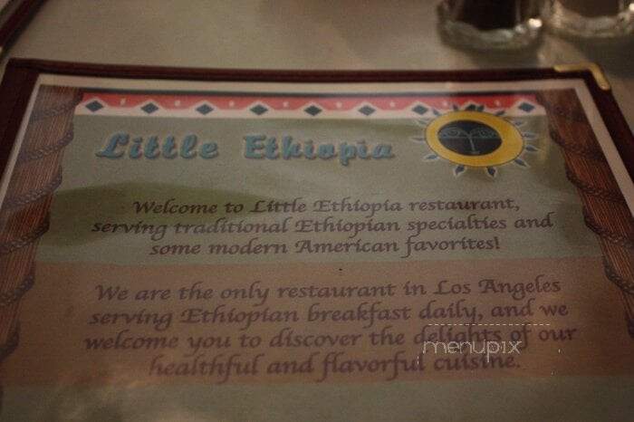 Little Ethiopia Restaurant - Los Angeles, CA menu_pic