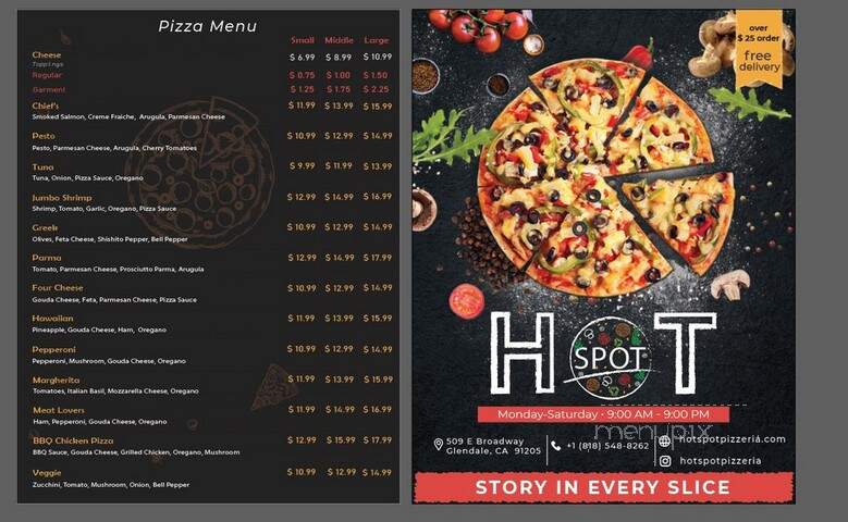 Hotspot Cafe - Glendale, CA menu_pic