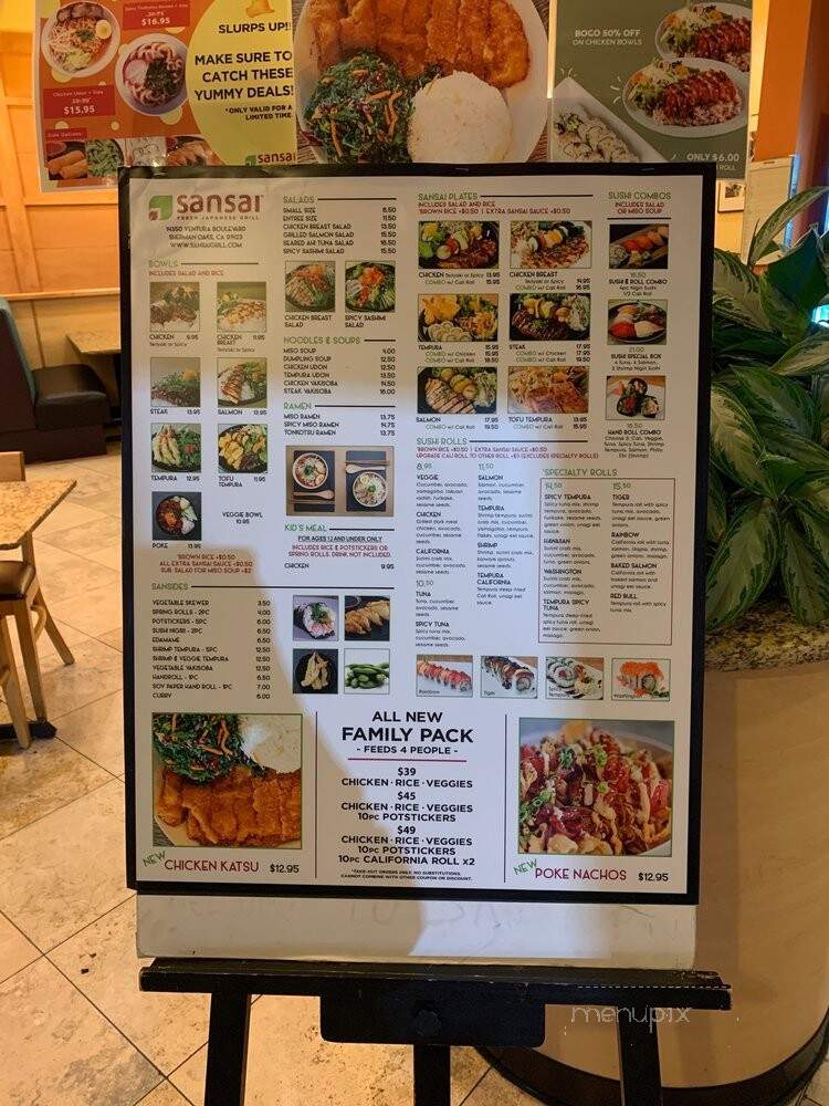 Sansai USA - Los Angeles, CA menu_pic