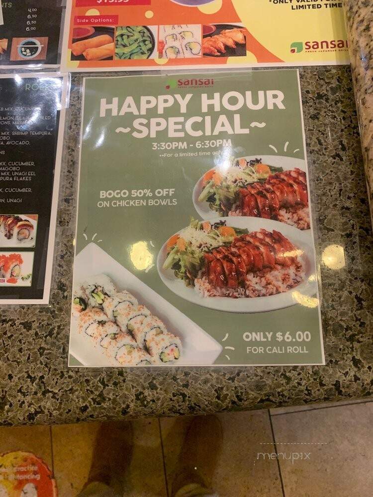 Sansai USA - Los Angeles, CA menu_pic