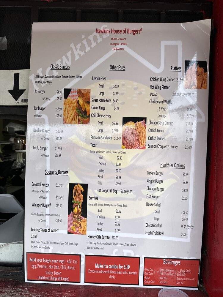 Hawkins House Of Burgers - Los Angeles, CA menu_pic