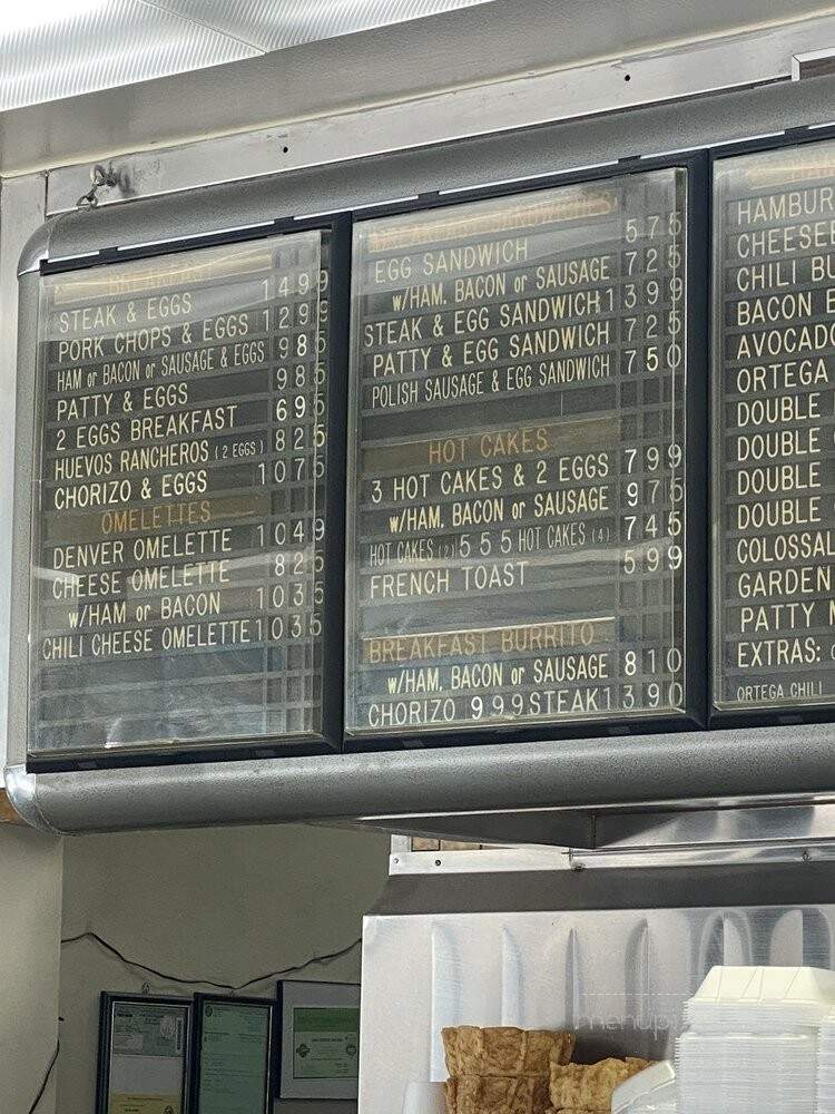 Gold Star Hamburger - Glendale, CA menu_pic
