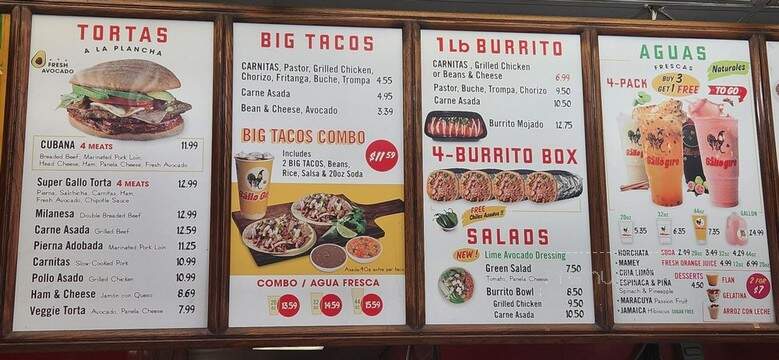 El Gallo Giro - Lynwood, CA menu_pic