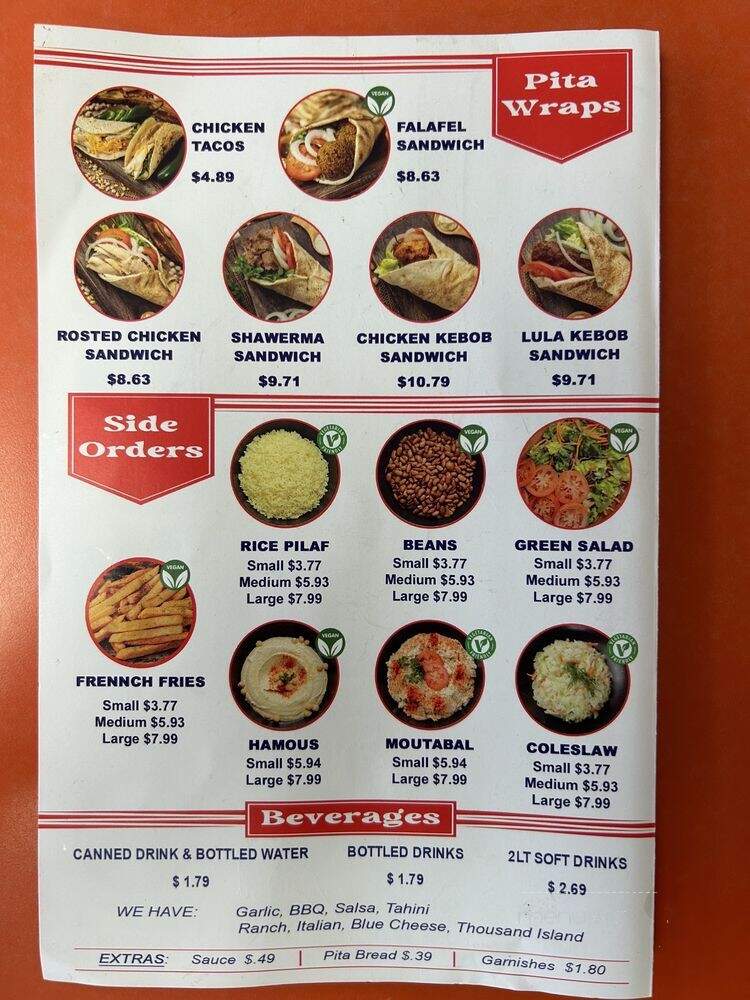 Sevan Chicken - Tujunga, CA menu_pic