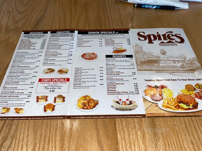 Spires Restaurant - Carson, CA menu_pic