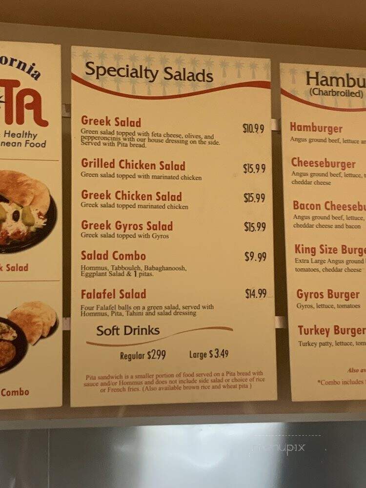 California Pita - Los Angeles, CA menu_pic