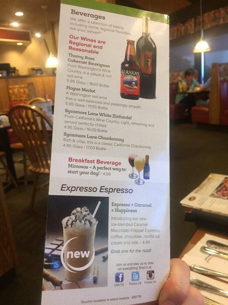 Shari's Restaurant - Los Angeles, CA menu_pic