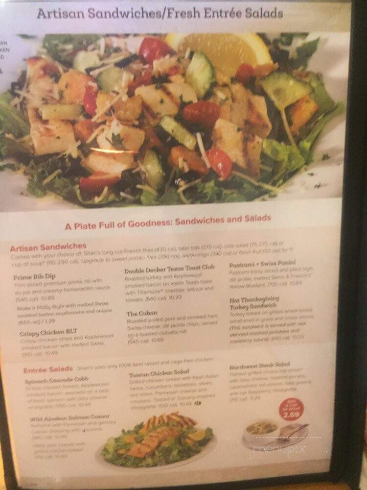 Shari's Restaurant - Los Angeles, CA menu_pic
