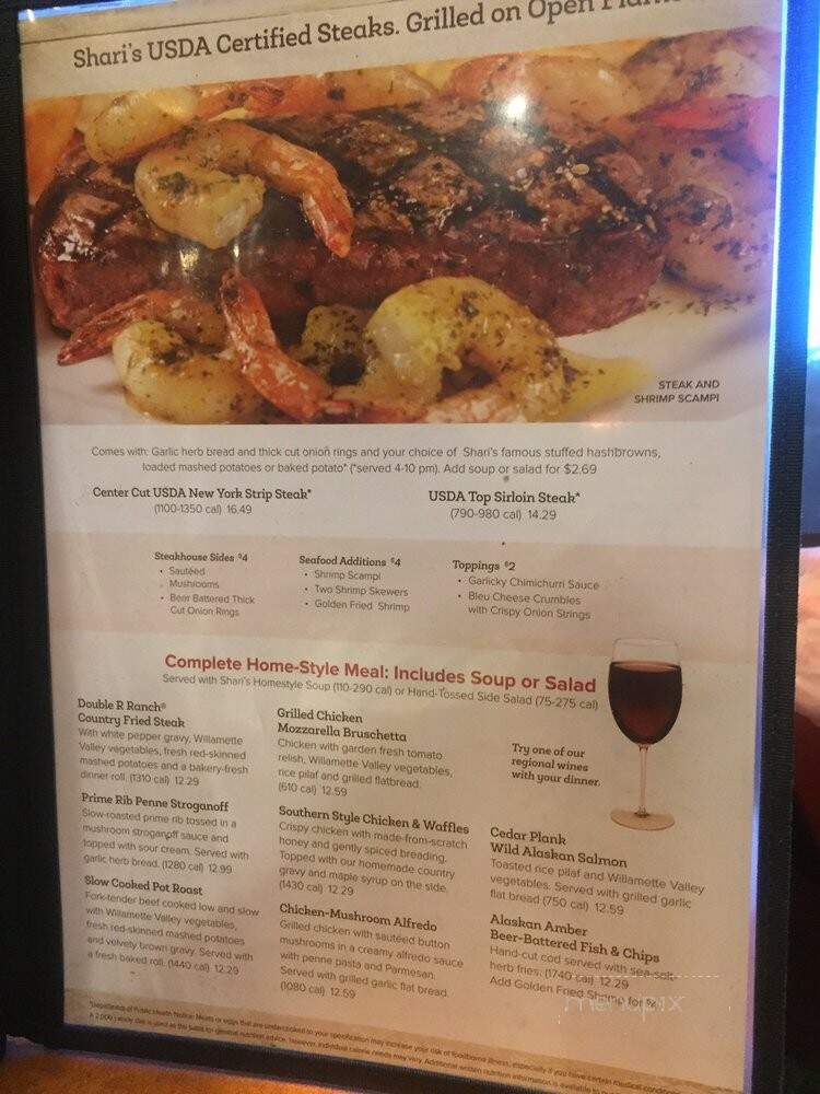 Shari's Restaurant - Los Angeles, CA menu_pic