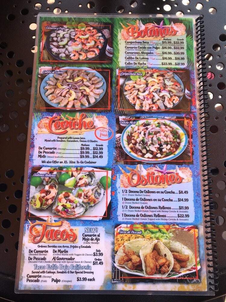 Mariscos El Rey - Lynwood, CA menu_pic