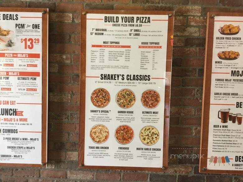 Shakey's Pizza - Huntington Park, CA menu_pic