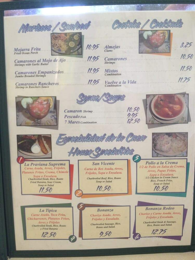 La Praviana - South Gate, CA menu_pic