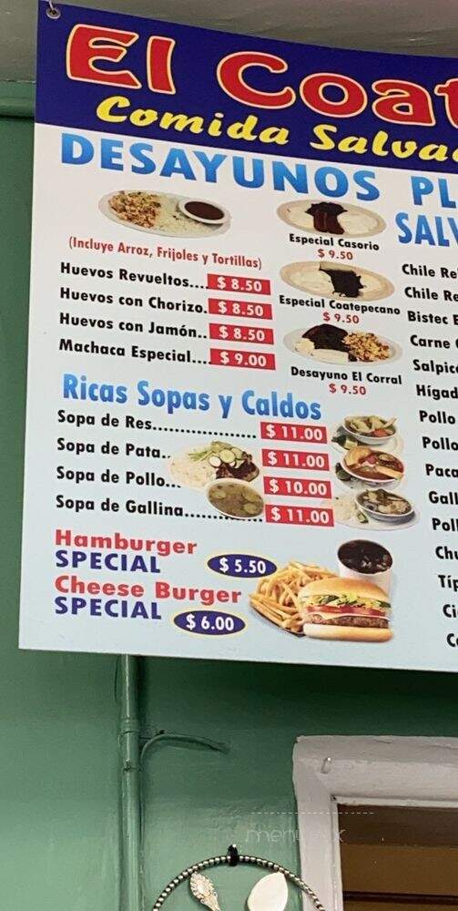 El Coatepecano Pupuseria - South Gate, CA menu_pic