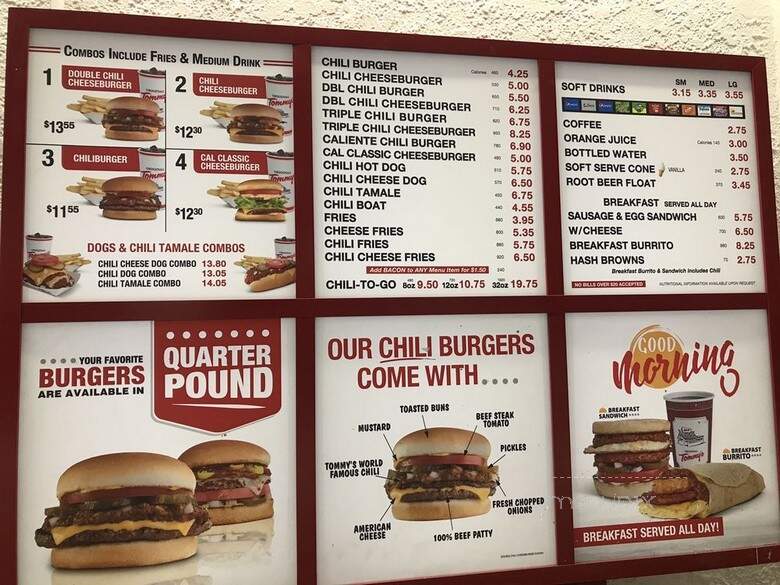 Tommy's Original World Famous - Huntington Park, CA menu_pic