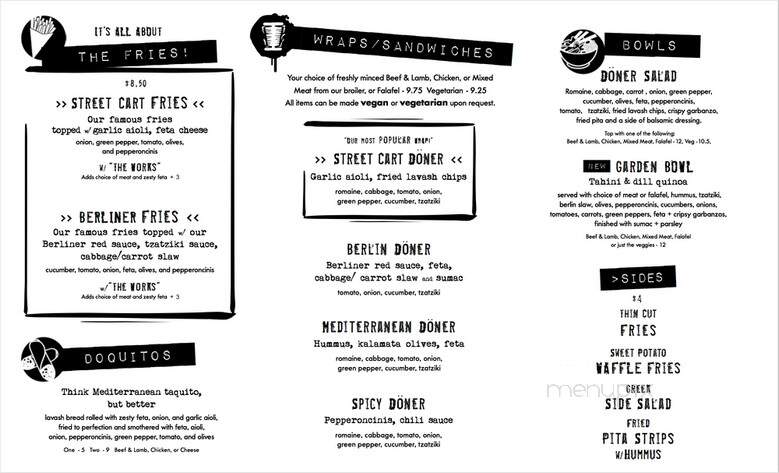 Spitz - Los Angeles, CA menu_pic