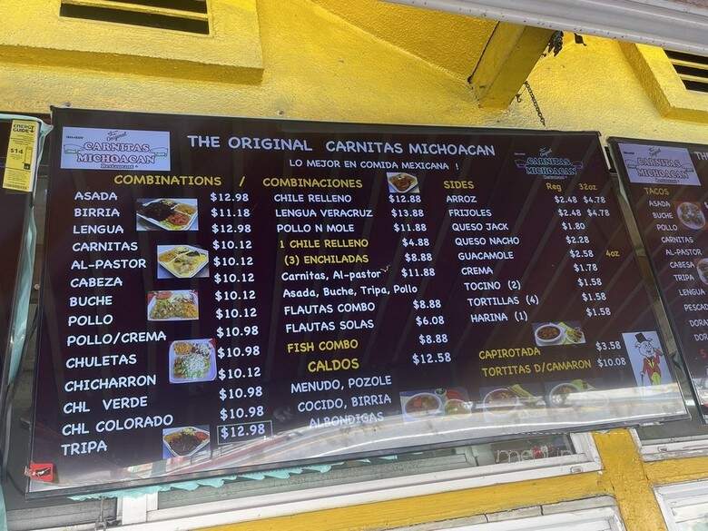 Carnitas Michoacan - Los Angeles, CA menu_pic