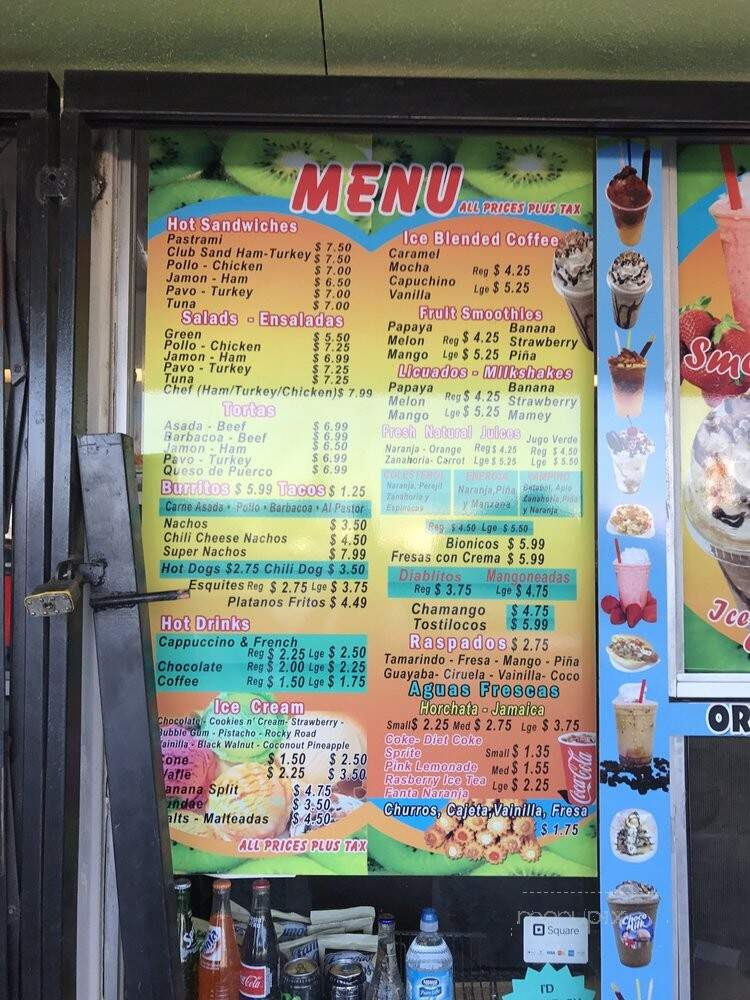 El Tropical Snack Bar - Los Angeles, CA menu_pic