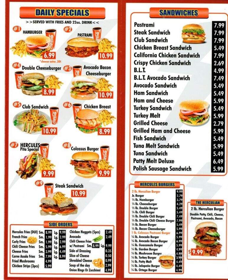 Hercules Drive-In - Lynwood, CA menu_pic