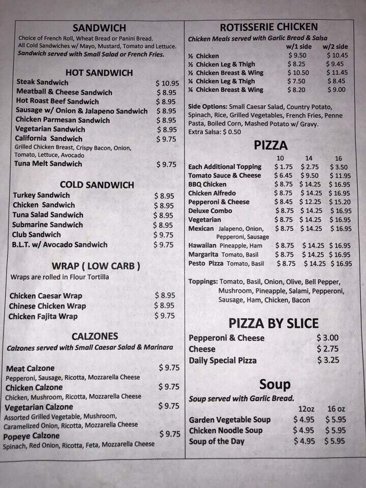 Greenwich Village Cafe - Vernon, CA menu_pic