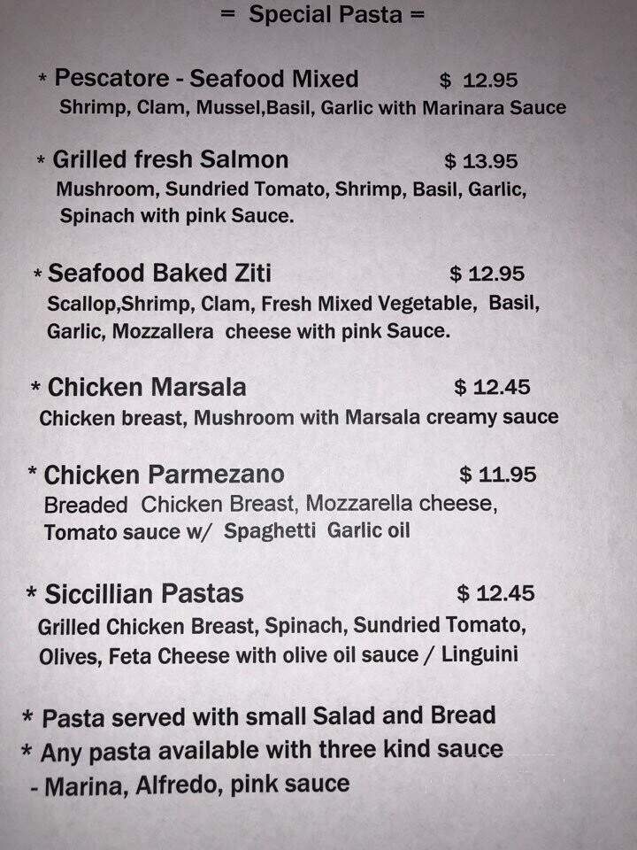 Greenwich Village Cafe - Vernon, CA menu_pic