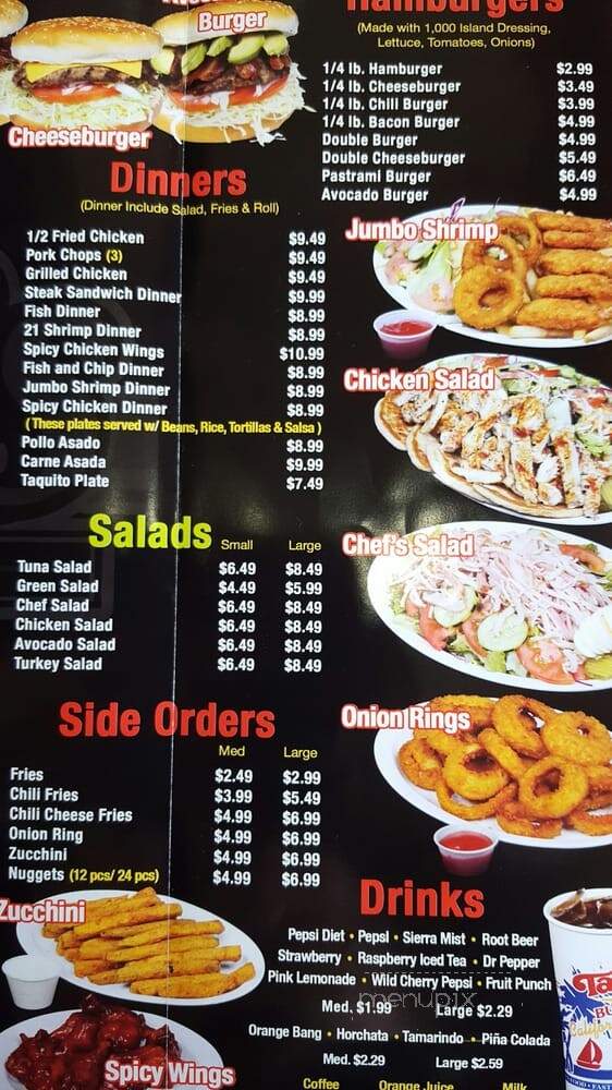 Tam's Burgers - Huntington Park, CA menu_pic