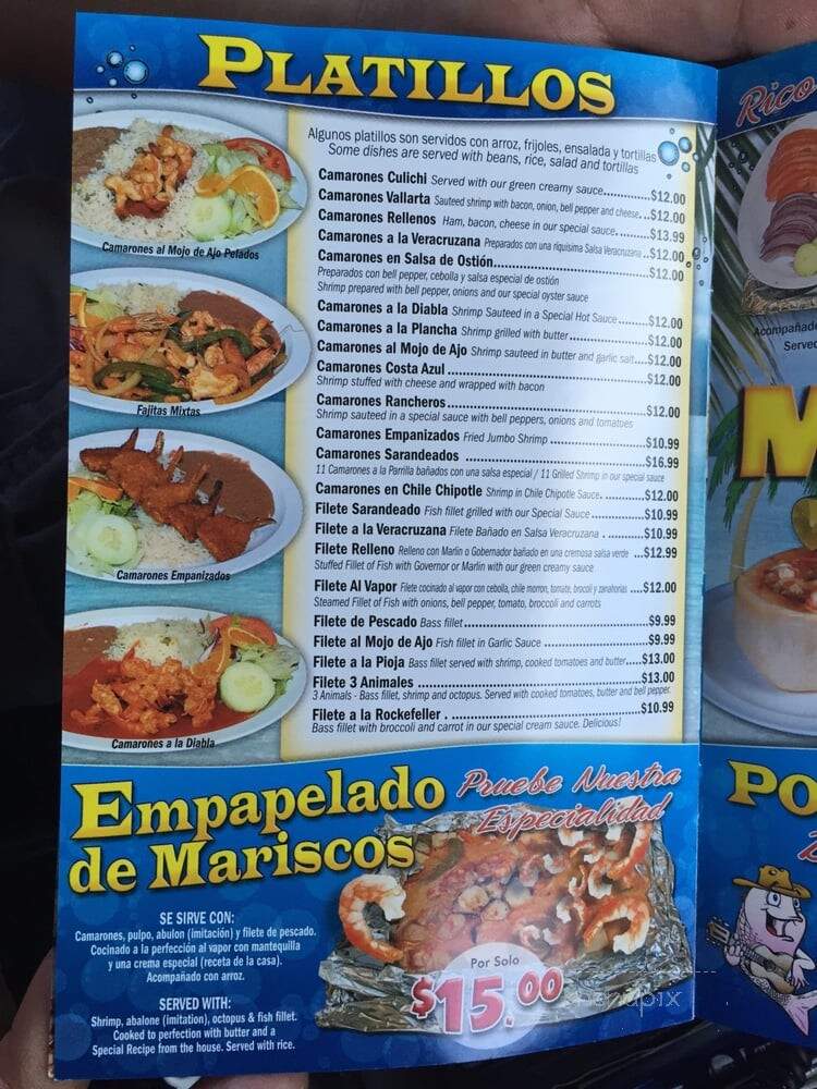 Mariscos El Perihuete - Lynwood, CA menu_pic
