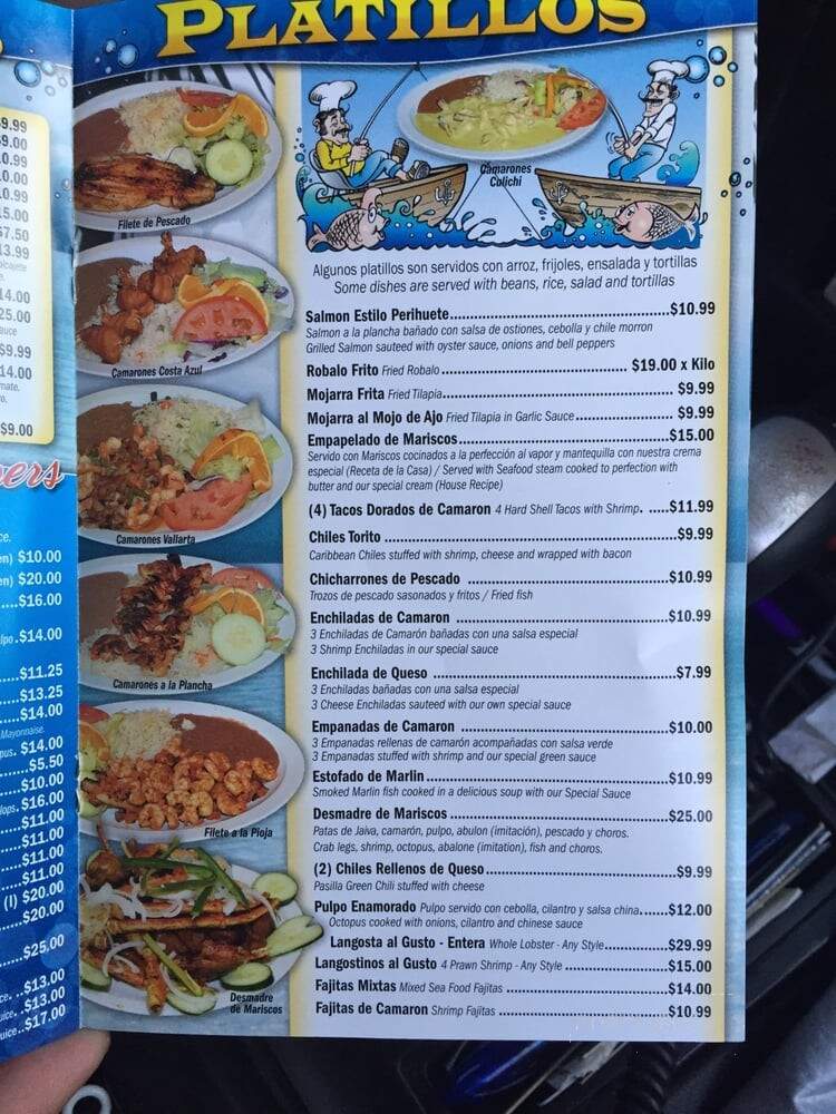 Mariscos El Perihuete - Lynwood, CA menu_pic
