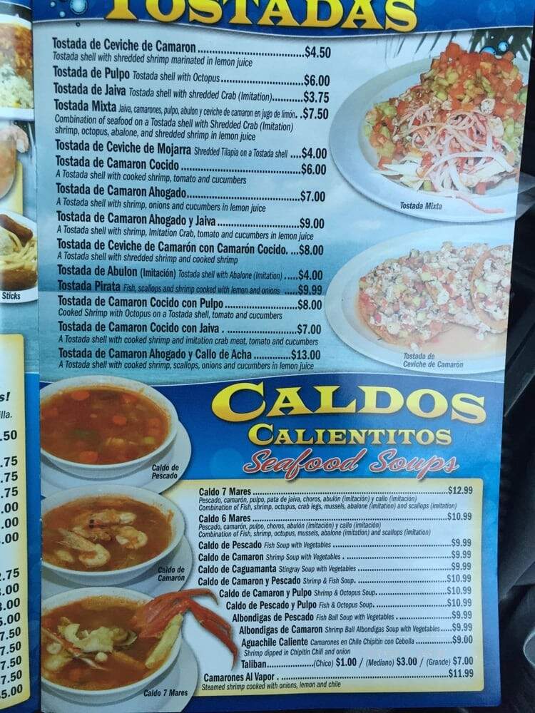 Mariscos El Perihuete - Lynwood, CA menu_pic