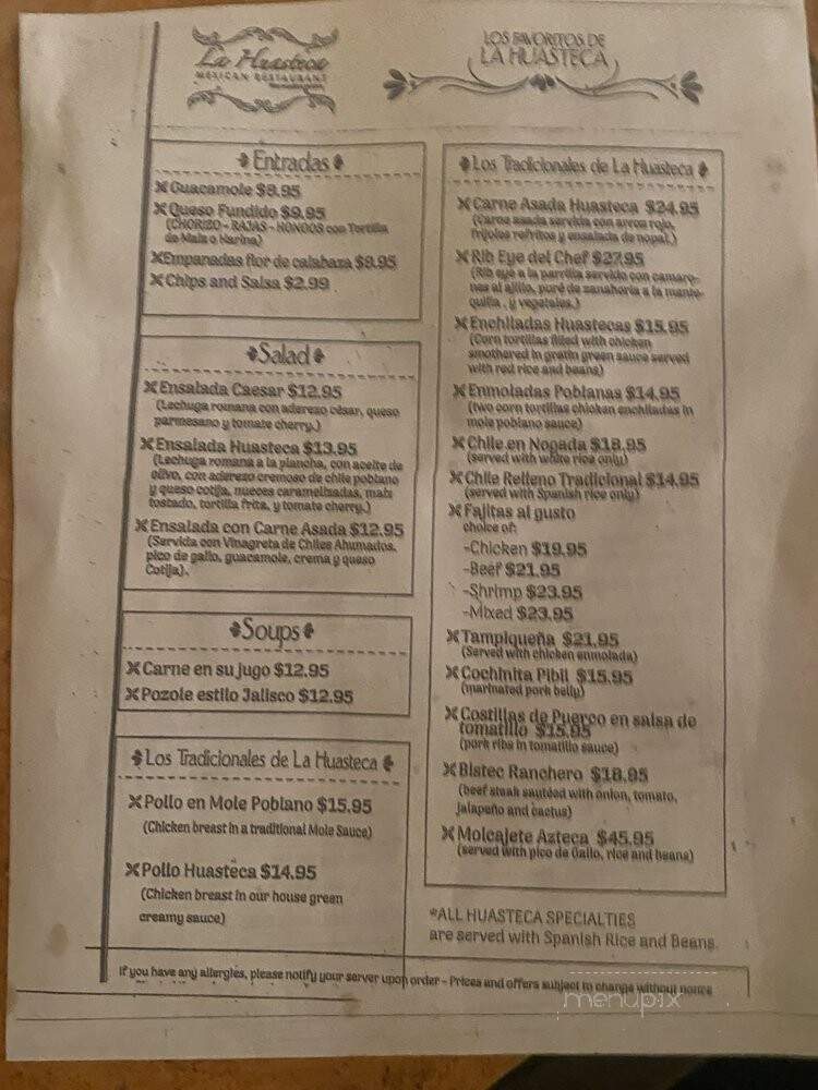 La Huasteca - Lynwood, CA menu_pic