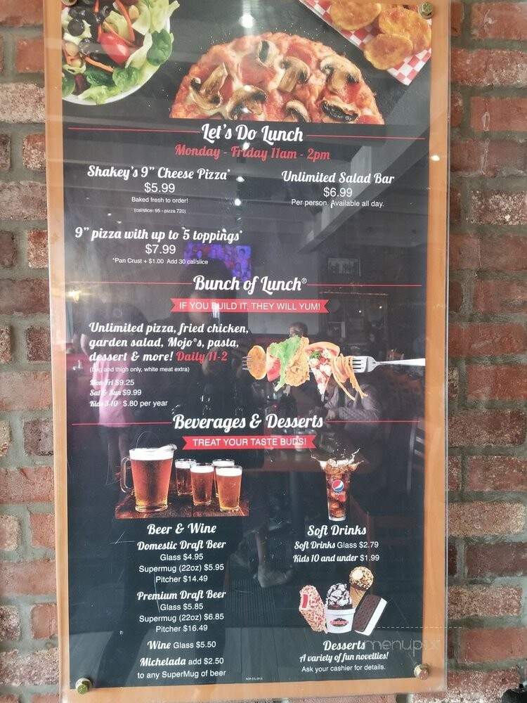 Shakey's Pizza - Los Angeles, CA menu_pic