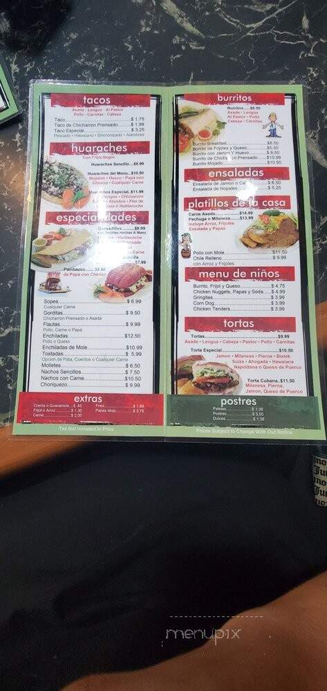 Tacos Df - South Gate, CA menu_pic