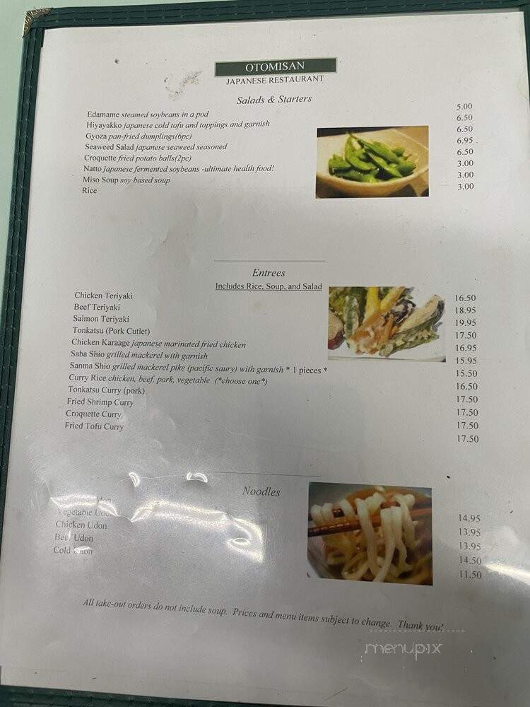 Otomisan Restaurant - Los Angeles, CA menu_pic