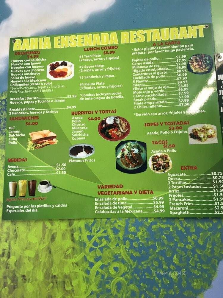 Restaurant Bahia Ensenada - Los Angeles, CA menu_pic