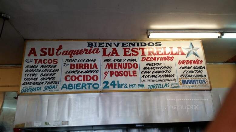 La Estrella Restaurant - Los Angeles, CA menu_pic