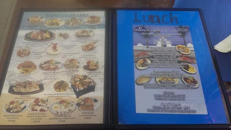 Mariscos Tampico - Los Angeles, CA menu_pic
