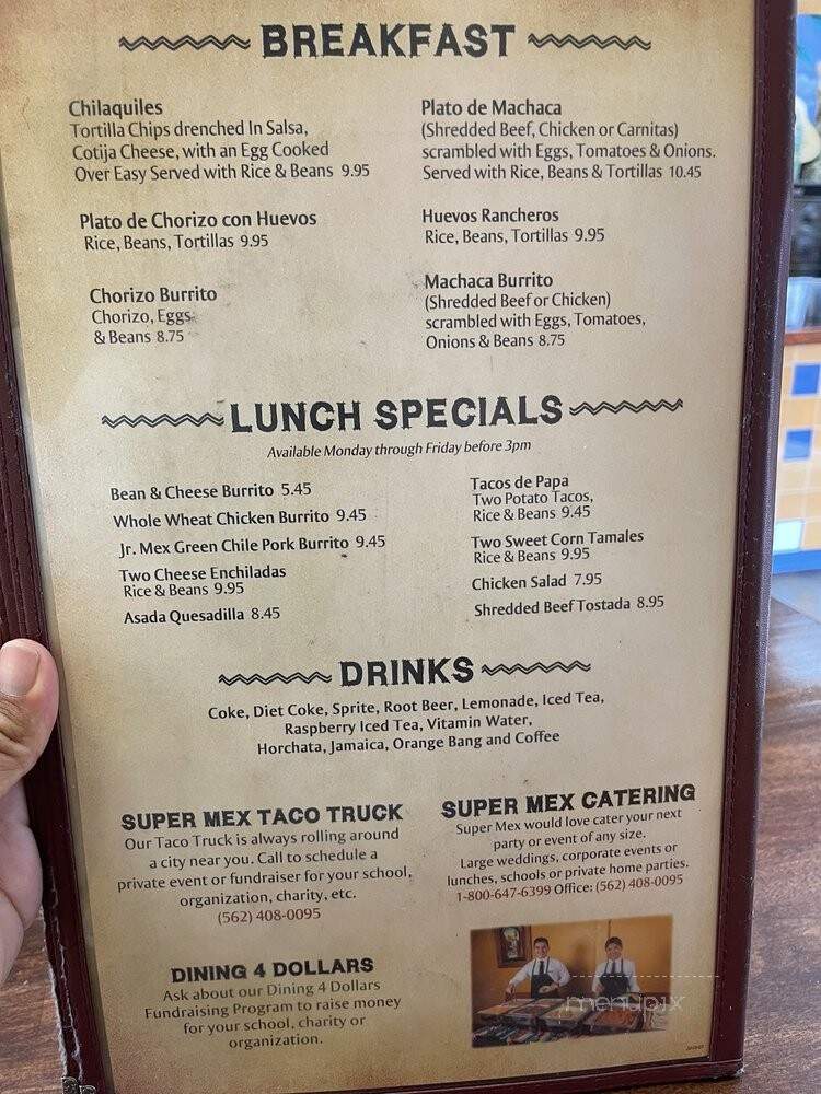Super Mex Restaurant - Long Beach, CA menu_pic