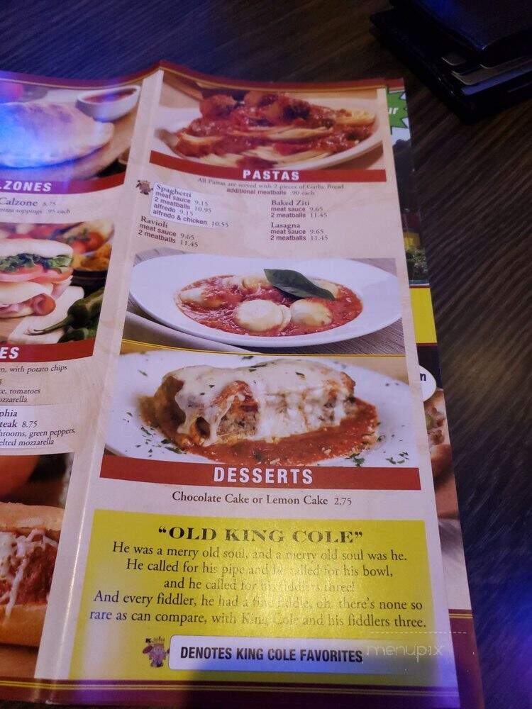 King Cole Pizza - Los Angeles, CA menu_pic