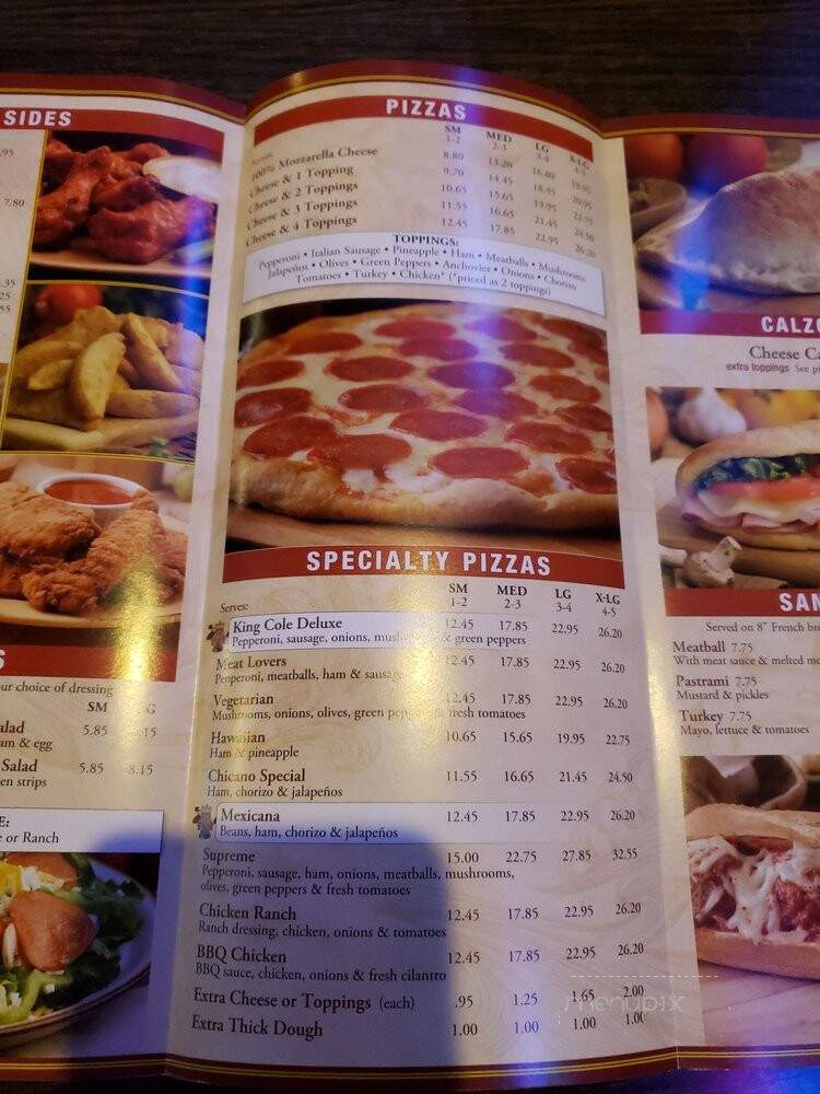 King Cole Pizza - Los Angeles, CA menu_pic